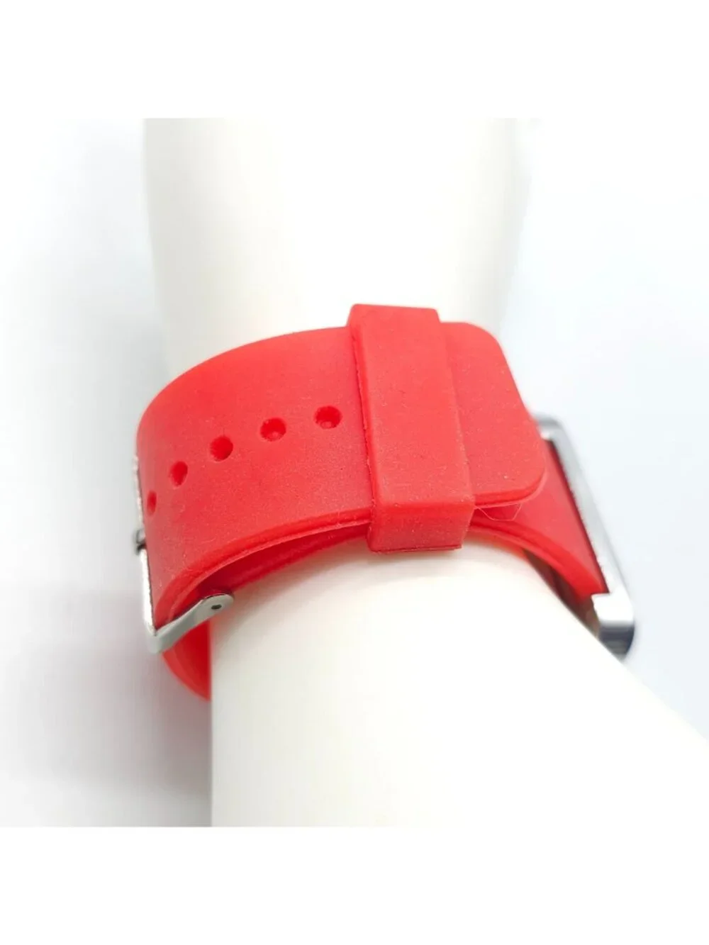Vintage Adidas LED Digital Watch With Red Silicone Strap Stainless Steel C699